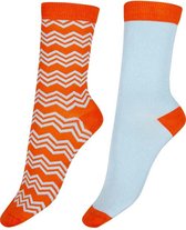 Pretty Polly - Zigzag - Bamboe - dames - sokken - 2paar - one size