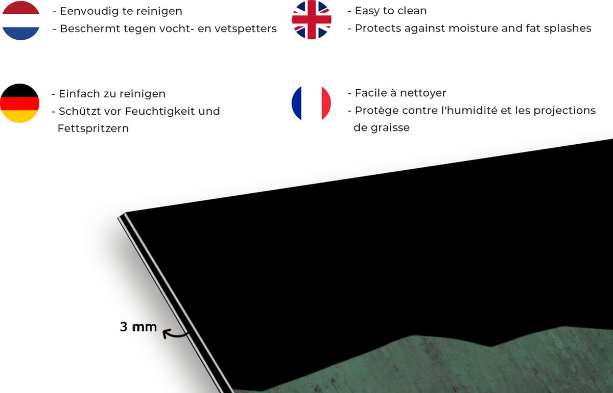 KitchenYeah Spatscherm 70x30 cm - Best Grandma Ever aluminium thumbnail 2