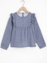 Sissy-Boy - Blauwe blouse met ruffles