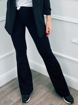 Stretch Broek Flared Zwart