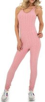 Jumpsuit / sportpak eendelig roze L/XL