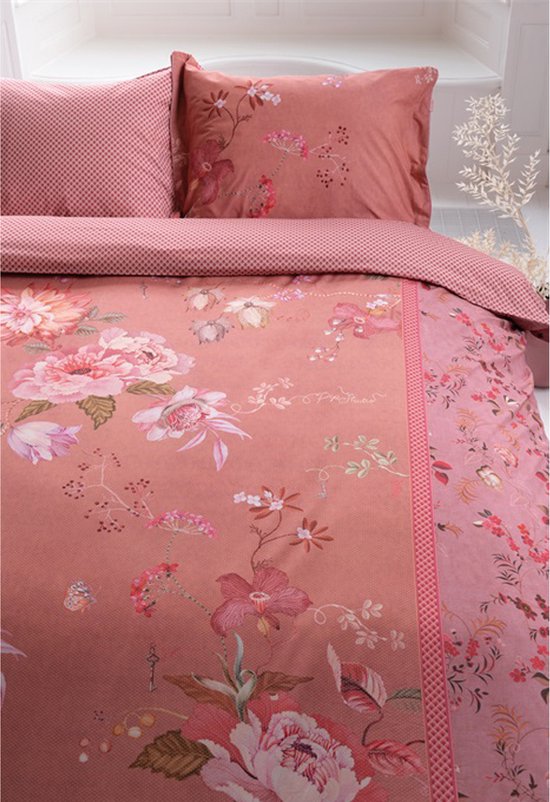 Pip Studio Tokyo Bouquet dekbedovertrek - Eenpersoons - 140x200/220 - Roze