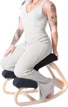 BY JRM Ergonomische Bureaustoel - Comfortable Kniestoel Met Extra Dikke Kniekussens - houten bureaustoel om nek- en rugpijn te verlichten - Desk en Office Chair - Werkstoel