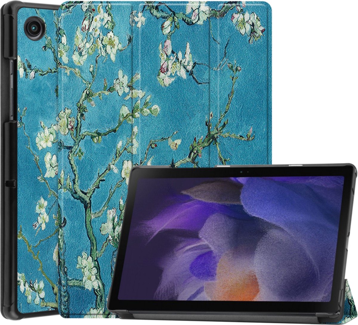 Bescherm-Cover Map Hoes geschikt voor Samsung Galaxy Tab A8 10.5 - Van Gogh Amandelbloesem