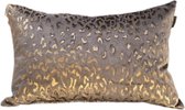 Zippi Design Gold Flake Velvet 40 x 60 cm sierkussen Velvet, kleur taupe goud grijs antraciet