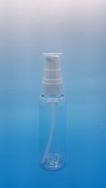 10 x 60ML CLEAR PLASTIC BOTTLE WITH WHITE PUMP