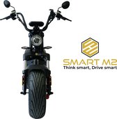 Smart Wheelz, E-Chopper, E-Scooter, Elektrische Scooter, All Black, Zwart