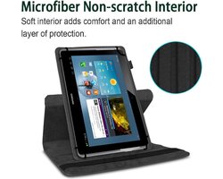 LuxeBass Universele Tablet Hoes voor 10 inch Tablet - 360° draaibaar - Zwart