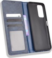 Xiaomi Redmi Note 11T Hoesje - Mobigear - Sensation Serie - Kunstlederen Bookcase - Blauw - Hoesje Geschikt Voor Xiaomi Redmi Note 11T