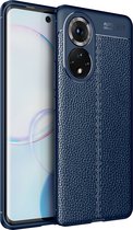 HONOR 50 Hoesje - Mobigear - Luxury Serie - TPU Backcover - Blauw - Hoesje Geschikt Voor HONOR 50