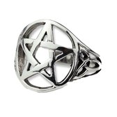 Zilveren ring Keltisch pentagram (R693) - Maat 19 (UK 59)