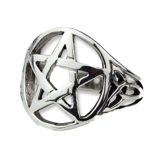 Zilveren ring Keltisch pentagram (R693)