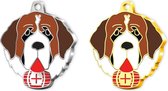 Dali's Pet St. Bernard Aanpasbare ID-tags voor huisdieren Gegraveerd Hondenpenning
