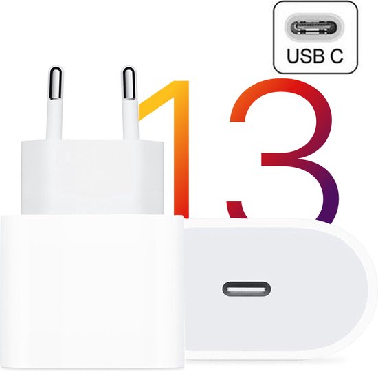 20w Iphone Ipad Chargeur rapide Apple 11/12/13 Usb-c Adaptateur secteur  Eu-plug