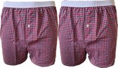 Embrator mannen Boxershorts 2-stuks geruit maat L