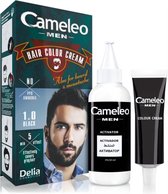 Cameleo Men hair color cream 1.0 Zwart Snor en Baard Haarkleuring black baard verf