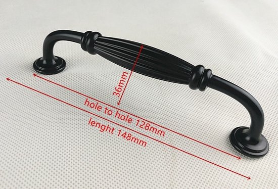 Handgreep / Keukengreep Zwart 148 mm - Modern zwart - Handgrepen voor  deurtjes -... | bol.com