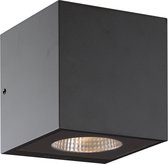 Arcchio - LED wandlamp buiten - 2 lichts - drukgegoten aluminium - H: 12.5 cm - grafiet - Inclusief lichtbronnen