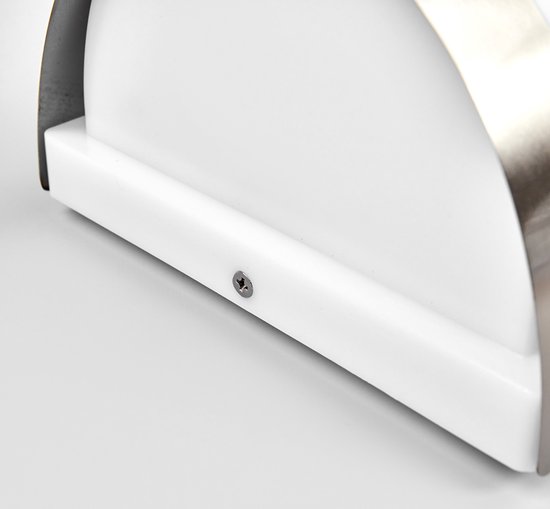 Lindby - Applique d'extérieur - 1lumière - acier inoxydable, polycarbonate - H: 20 cm - E27 - Acier inoxydable, blanc