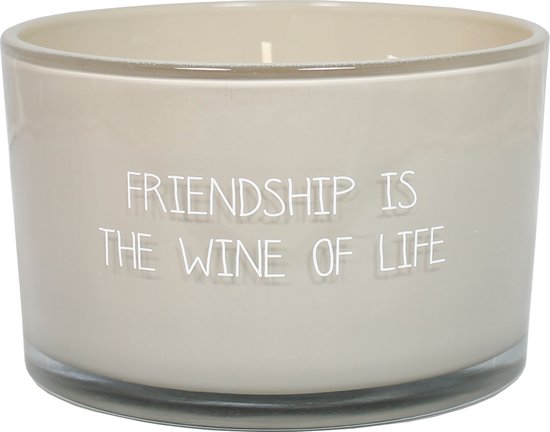 Ma Flame - Bougie de soja - L'amitié est le vin de la Life - 50 heures de combustion - Delight de figue