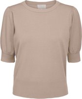 Minus Liva Knit Tee Tops & T-shirts Dames - Shirt - Zand - Maat L