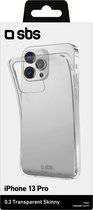 SBS Skinny Telefoonhoesje geschikt voor Apple iPhone 13 Pro Hoesje Flexibel TPU Backcover - Transparant