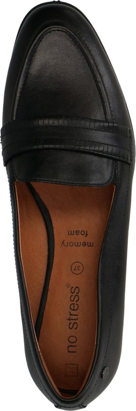 No Stress - Femme - Mocassins en cuir noir - Taille 39