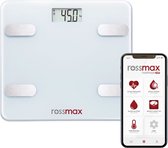 Rossmax WF262 Slimme Personenweegschaal - Met Uitgebreide Lichaamsanalyse met Vetpercentage - BMI - BMR - Spiermassa - Digitaal - Bluetooth - Smartphone App - Geheugen - Persoonlijke Doelen Instellen - Wit