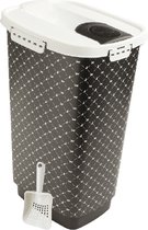 voedselopslag Cody 50 liter 40 x 58 cm zwart/wit