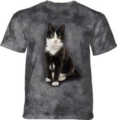 T-shirt Black & White Cat KIDS L