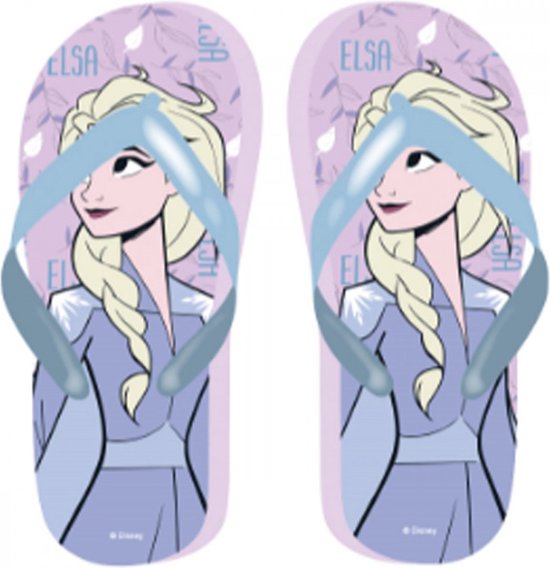 Frozen La Reine des neiges - tongs - tongs - Disney - lilas - bleu - Elsa - taille 31/32