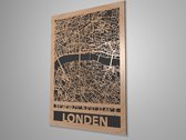 Dutchstormdesign-Stratenkaart-laser-gesneden-Stadskaart Londen met coordinaten