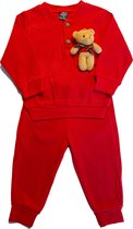 Baby kledingset met knuffel, 18 maanden, maat 86 cm, rood