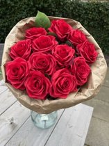 Boeket zijden rozen - rood - 20 stuks - 64cm - top kwaliteit - Silk-ka
