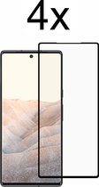 Google Pixel 6 Screenprotector - Beschermglas Google Pixel 6 Screen Protector Glas - Full cover - 4 stuks