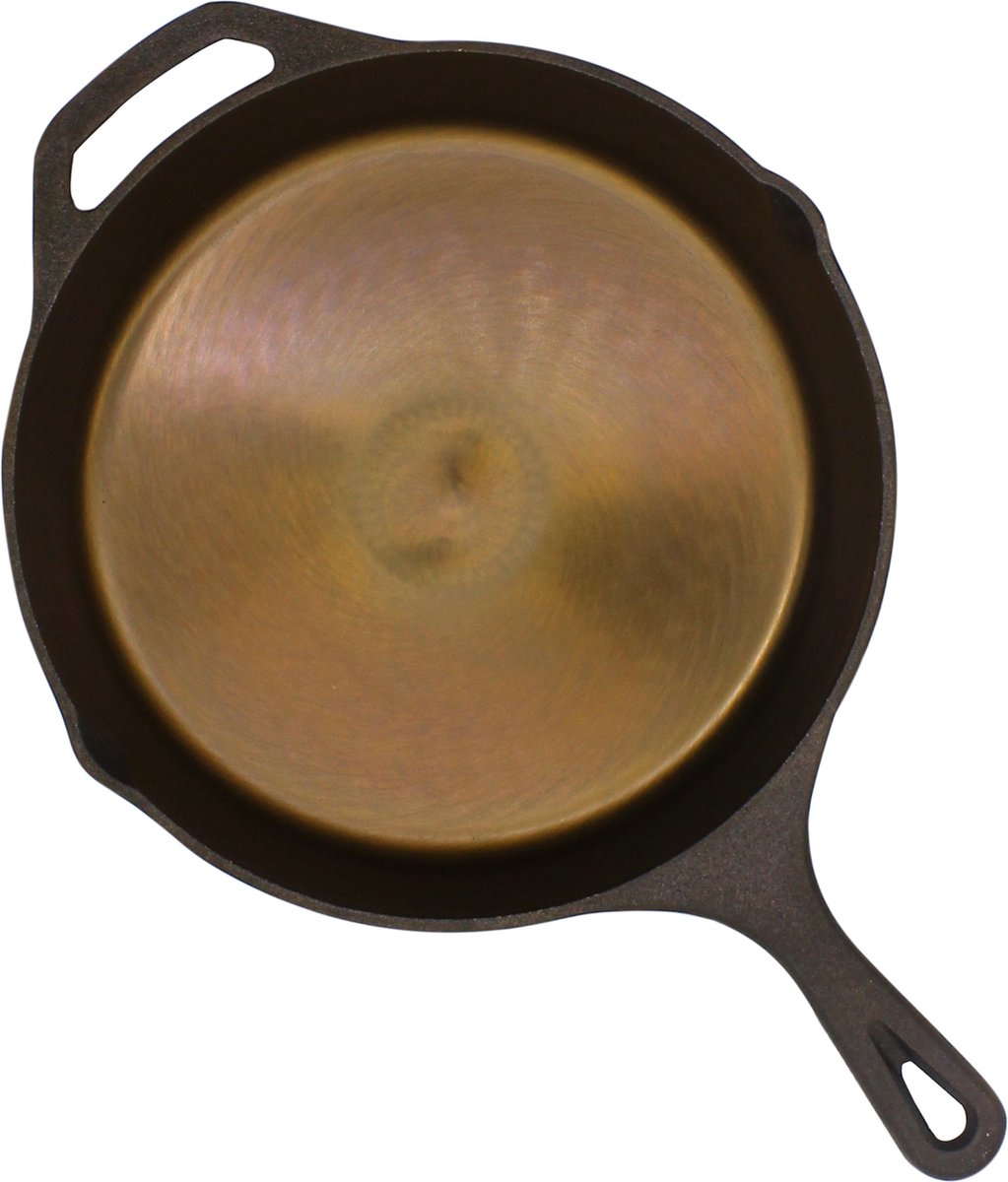 Koock Amsterdam® Skillet gepolijst gietijzer - koekenpan - geschikt voor alle warmtebronnen incl. BBQ en inductie