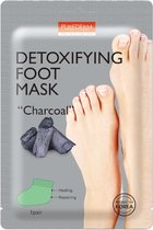 Ontgiftende voet masker "Houtskool" zuiverende voet masker 1 paar