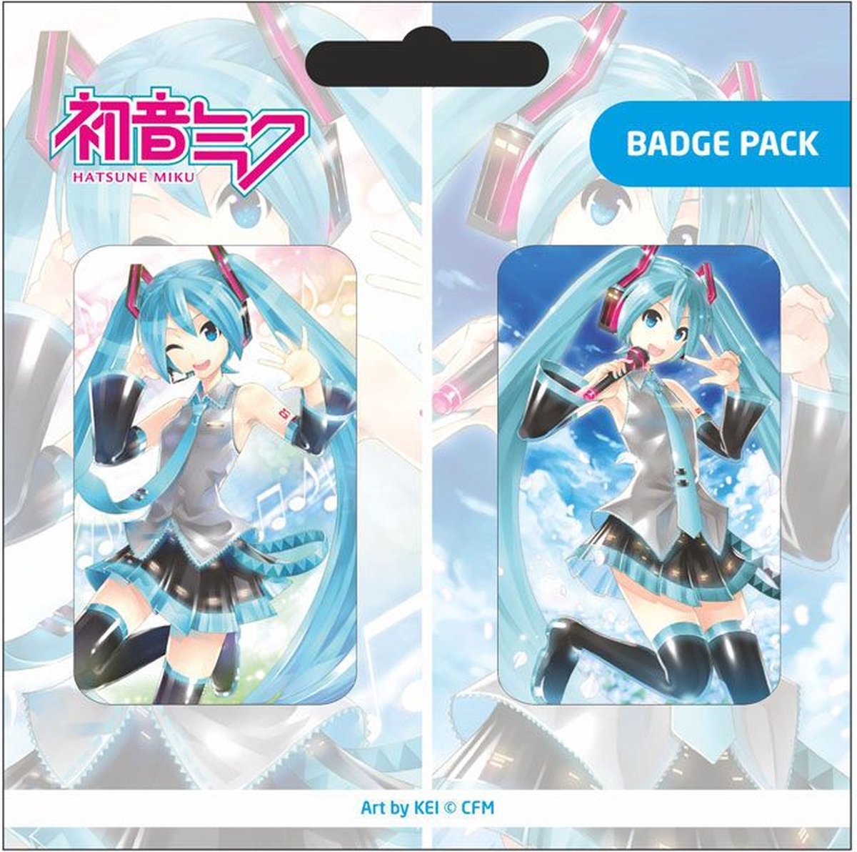 Hatsune Miku - Pin Badges buttons - Art by KEI - 2-Pack Set A - Anime - Vocaloid