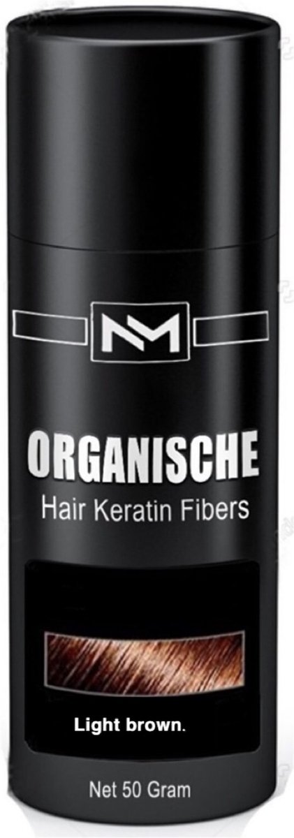 Organische Haarpoeder Keratine fiber Light Brown 50Gram