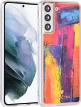 UNIQ Accessory Telefoonhoesje voor Samsung Galaxy S21 - TPU & Polycarbonaat, Kleur: Print, Back Cover, Bescherming van Telefoon.