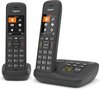 Gigaset A970A Duo - noir - téléphone sans fil avec répondeur - Écran clair avec un très bon contraste - Idéal pour le bureau et la maison - noir