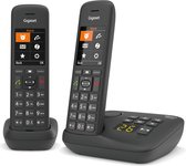 Gigaset A970A Duo - black - draadloze telefoon met antwoordapparaat - Duidelijk scherm met zeer goed contrast - Ideaal voor kantoor en thuis - zwart