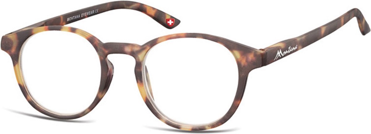 Montana Eyewear MR52F ronde leesbril +3.50 milky tortoise