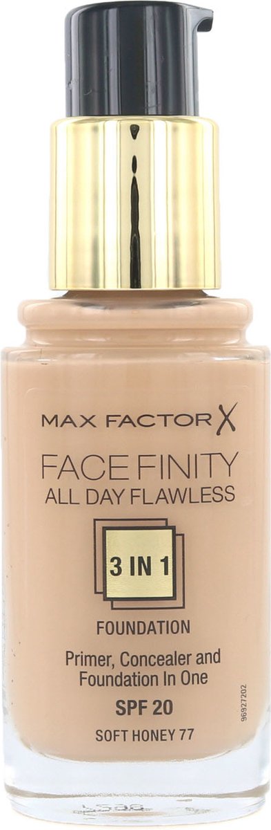 Max Factor Facefinity All Day Flawless 3-in-1 Liquid Foundation - 077 Soft Honey