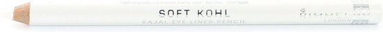 Wit oogpotlood met 'SOFT KOHL KAJAL EYE LINER PENCIL' opdruk.