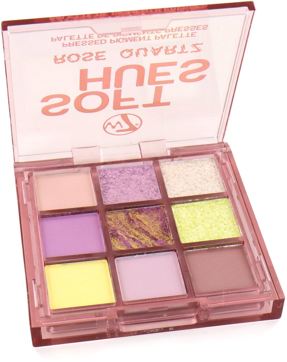 W7 Soft Hues Pressed Pigment Oogschaduw Palette - Rose Quartz