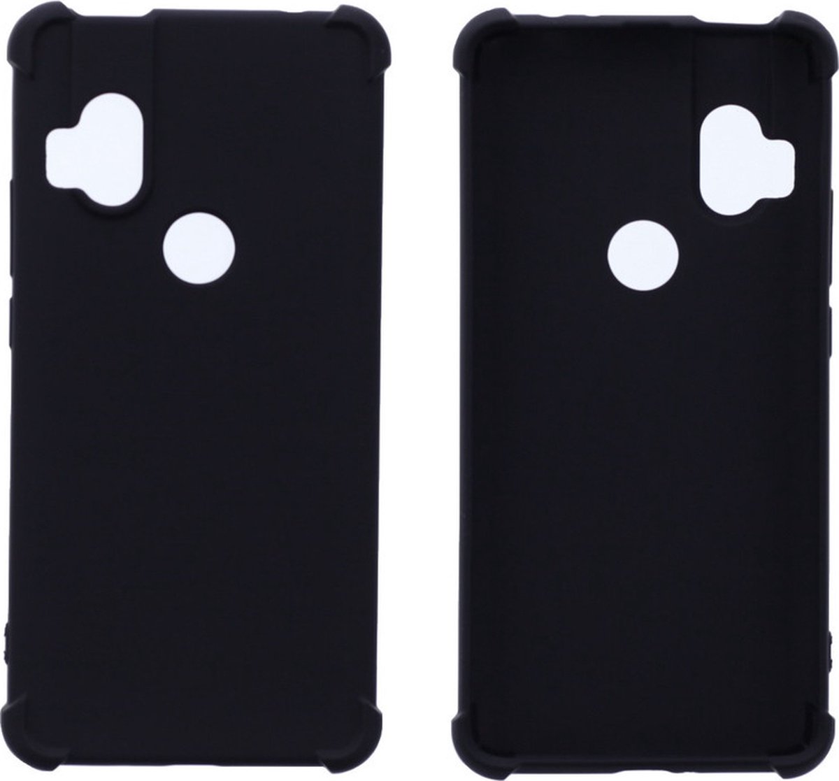 Hoesje Geschikt voor: Motorola One Hyper Anti Shock Silicone - Zwart - ZT Accessoires
