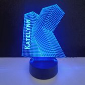 3D LED Lamp - Letter Met Naam - Katelynn