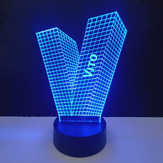Lampe LED 3D - Lettre Avec Nom - Vito