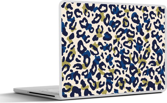 Sticker pour ordinateur portable - 10,1 pouces - Panthère - Design - Blauw - Vert - 25x18cm - Autocollants pour ordinateur portable - Skin pour ordinateur portable - Housse